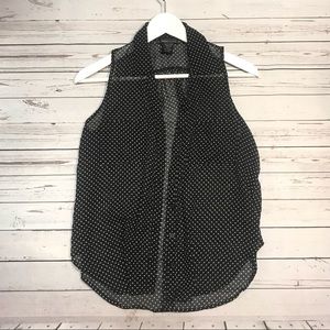 Polka Dot Button Up Tank